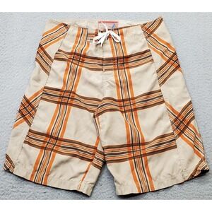 Wonderwall Board Shorts Mens 32 Multi Plaid Ocean Beach Surfing Drawstring Waist